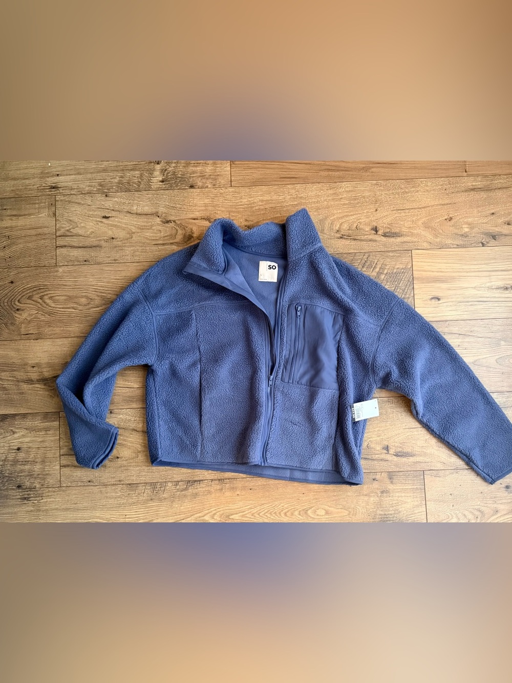 Kohl's Navy Blue Fleece Zip-Up Sweater Jacket